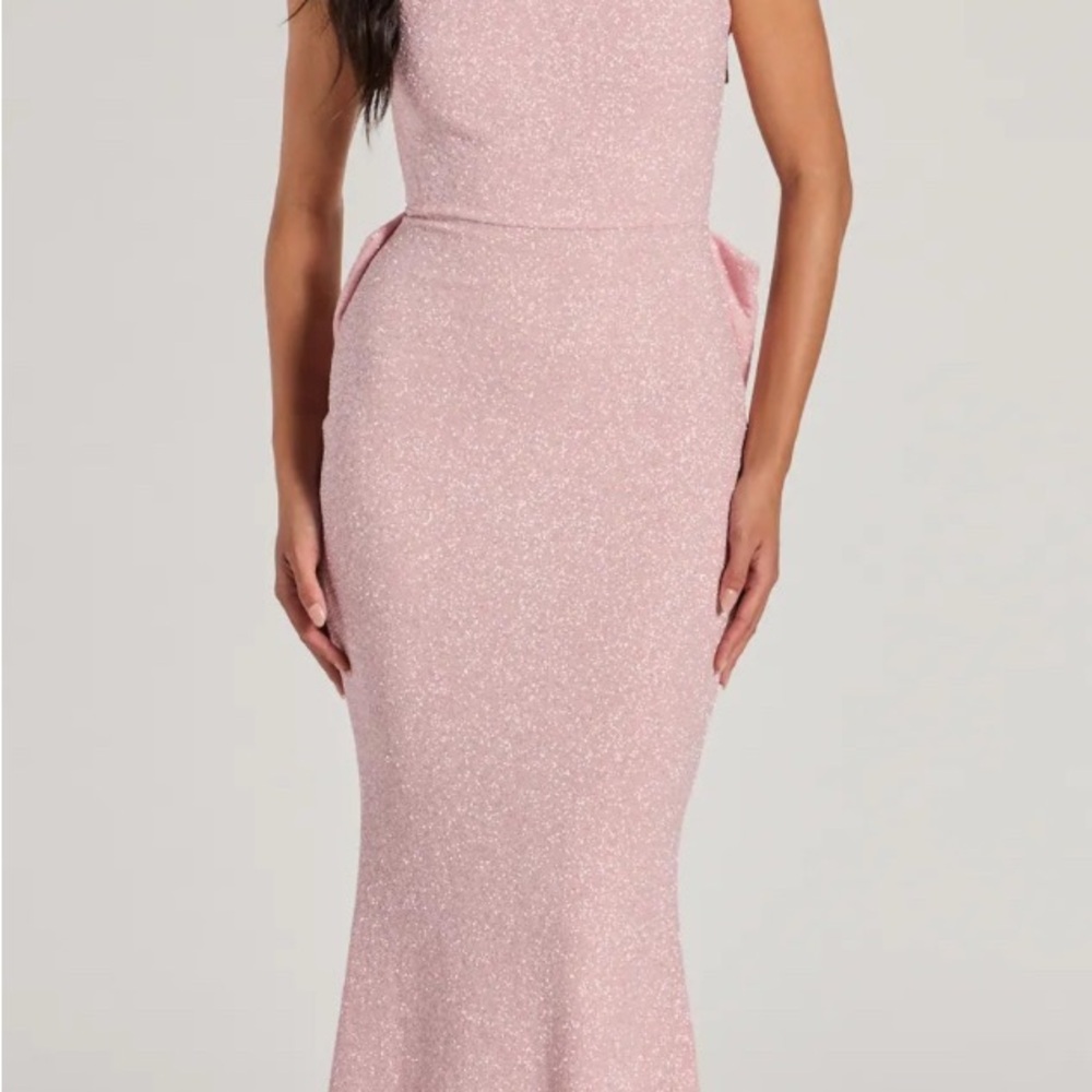 Elegant Pink Sleeveless Dress large open back